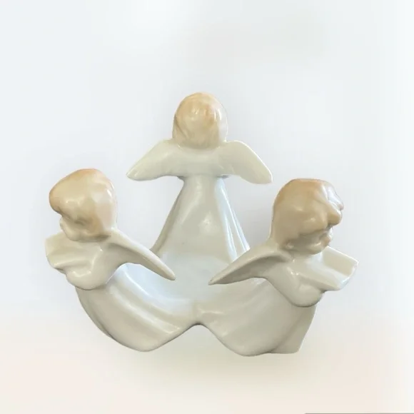 Vintage 1982 Fitz & Floyd Angels Porcelain Votive Candle Holder - Picture 2 of 3